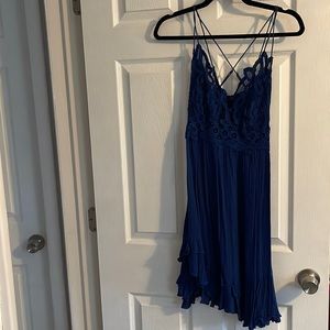 Free People Adella Slip Dress- Cobalt Blue